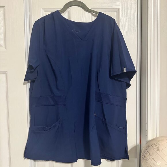 Navy Blue Cherokee Infinity Scrub Top 3XL - Picture 1 of 1